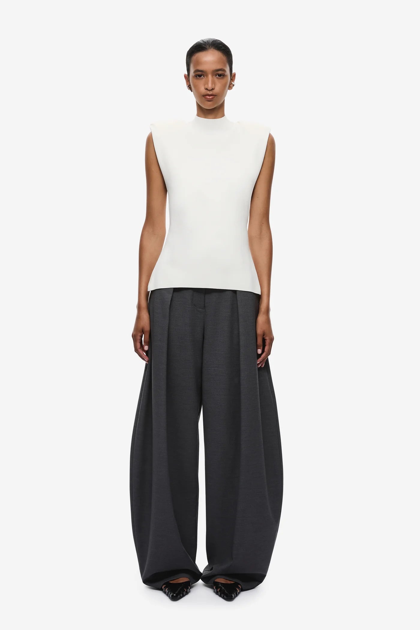 Misha Open Back Knit Top - Ivory