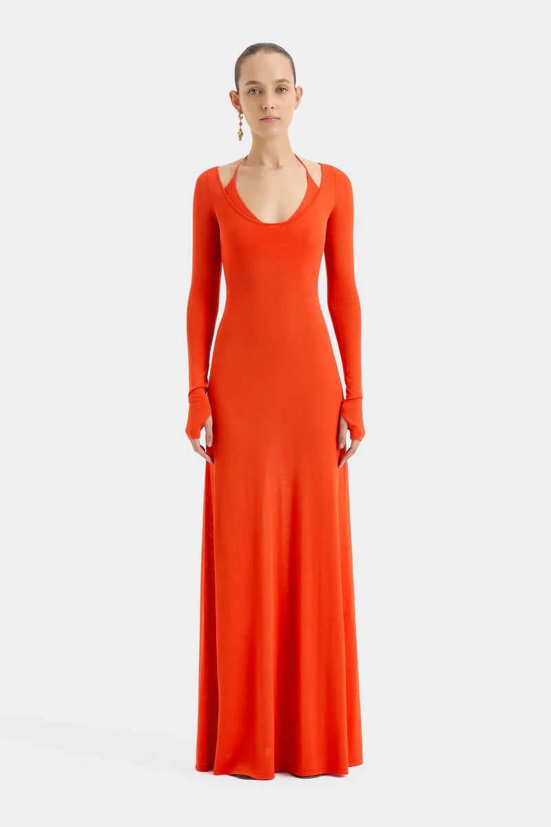 Sir Valejo Halter Dress - Tangerine