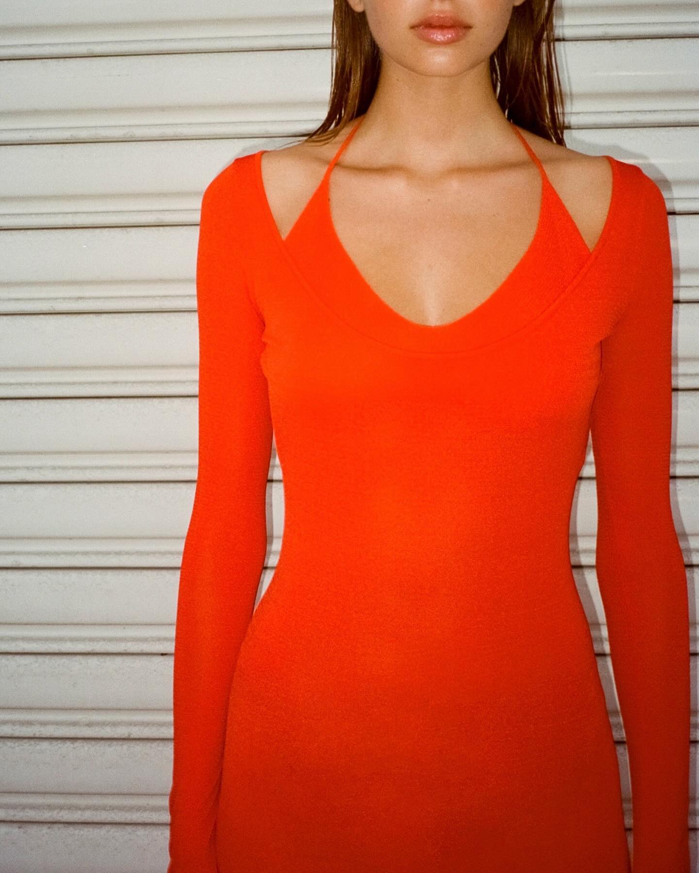 Sir Valejo Halter Dress - Tangerine