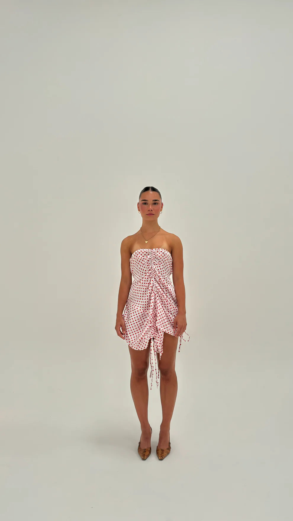 Niamh Robin Jury Gemini Dress in Red Polka