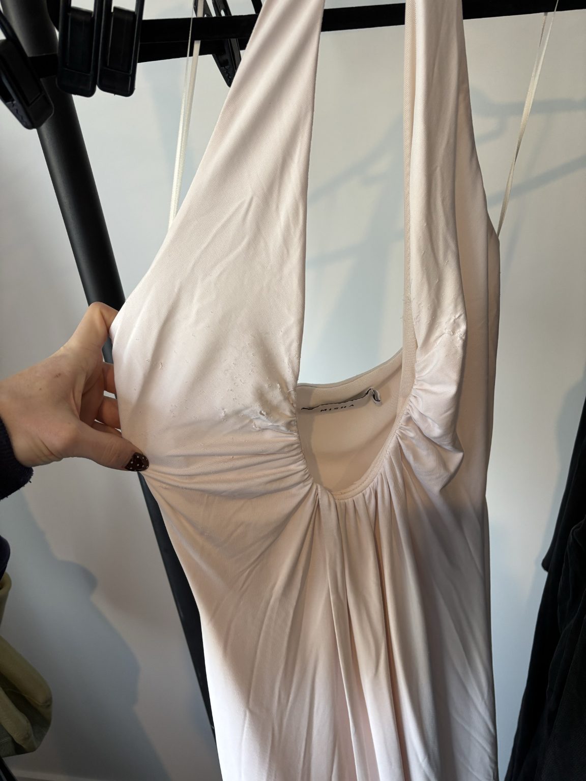Misha Jennifer Cupro Maxi Gown - FOR SALE, Blush colour