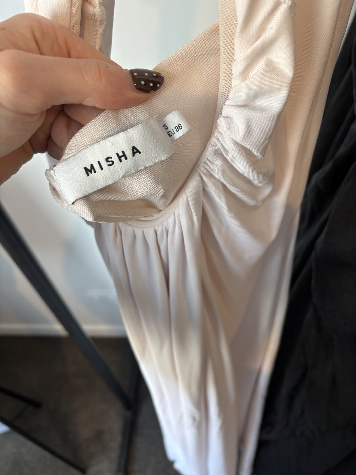 Misha Jennifer Cupro Maxi Gown - FOR SALE, Blush colour