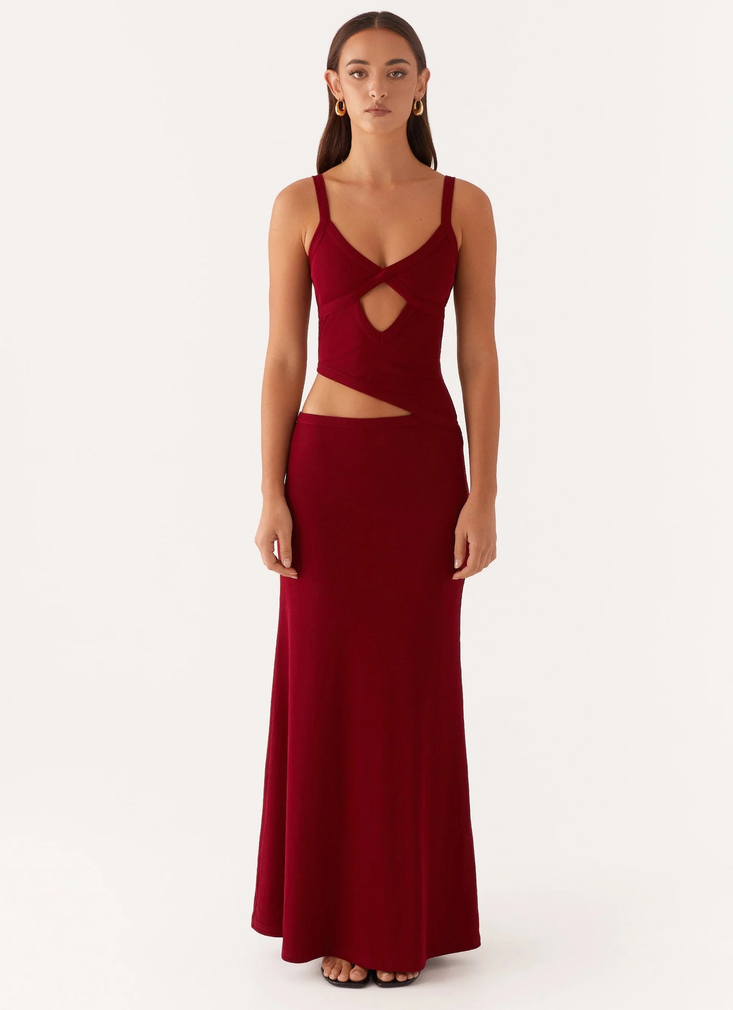 Peppermayo Jocelyn Maxi in Maroon