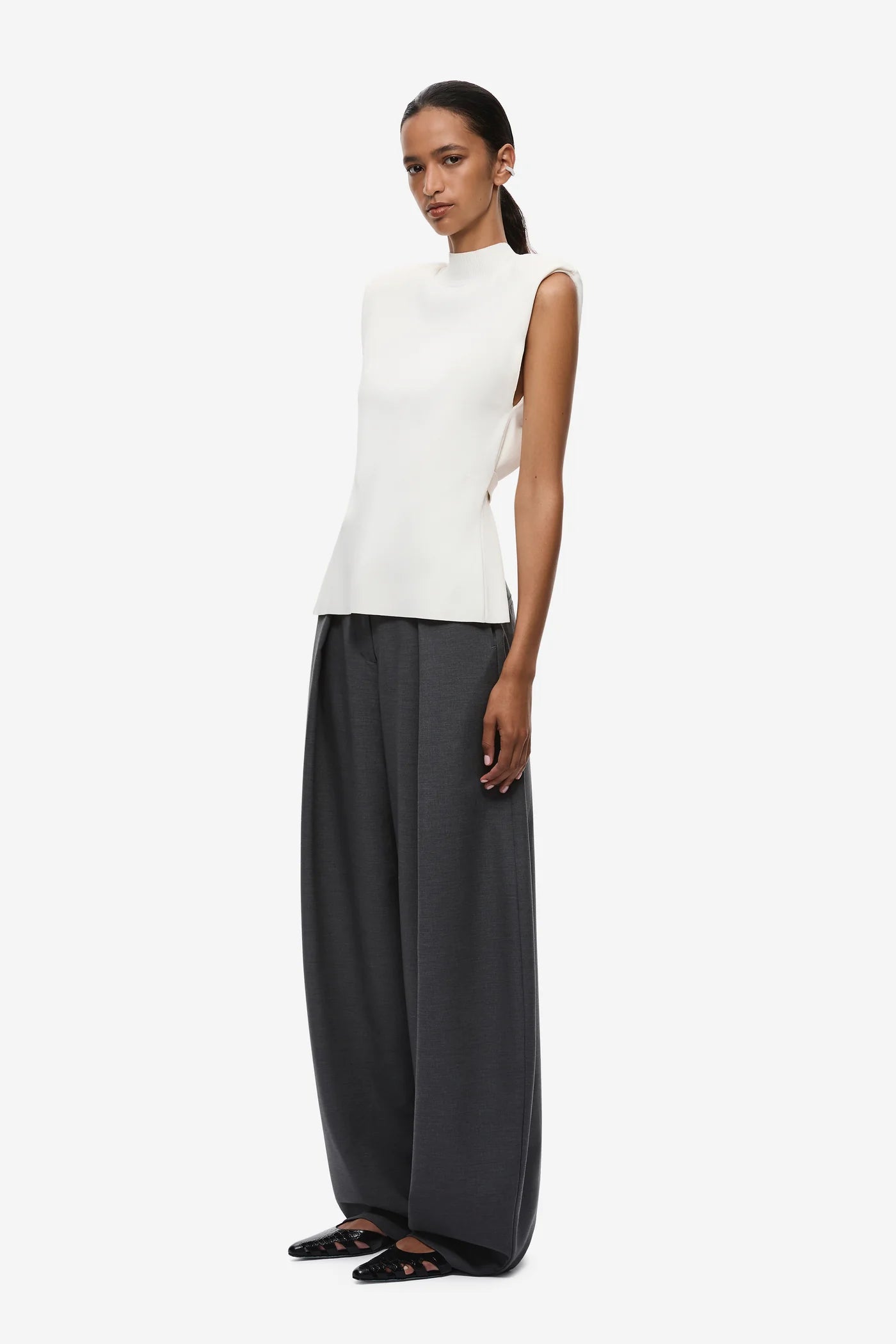 Misha Open Back Knit Top - Ivory
