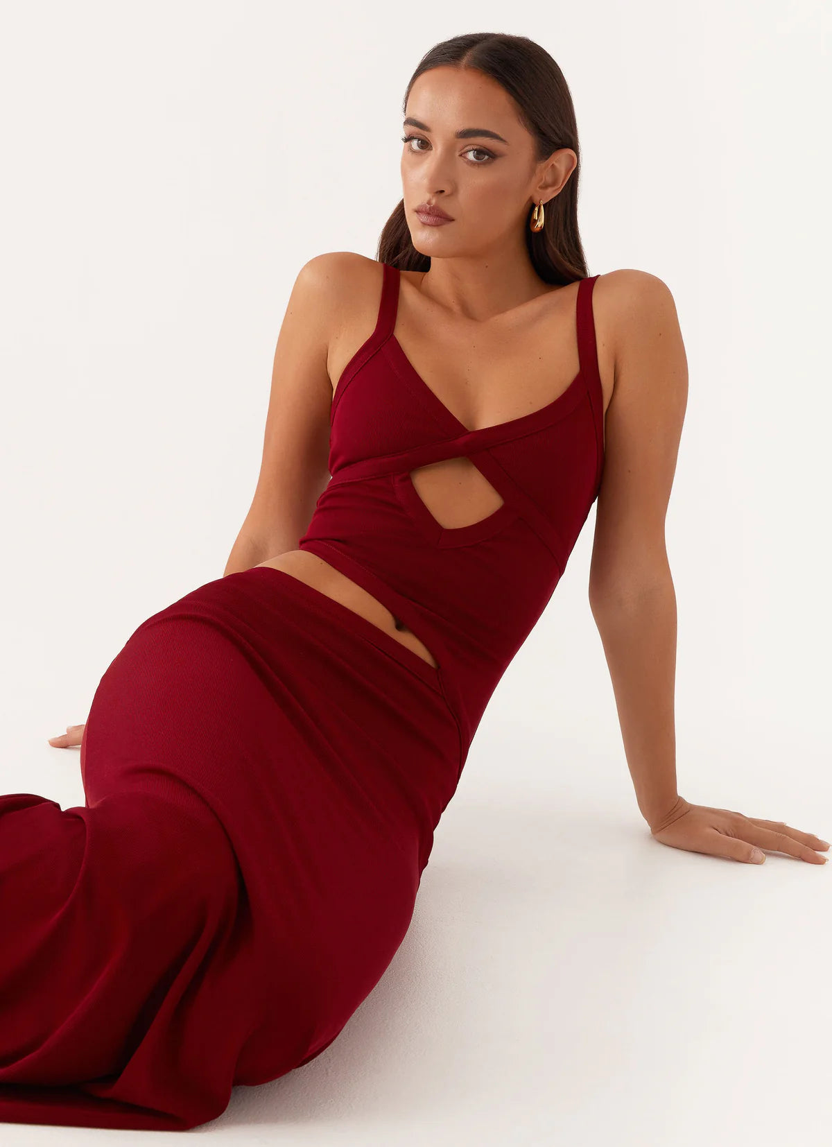 Peppermayo Jocelyn Maxi in Maroon