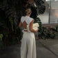 Misha Open Back Knit Top - Ivory