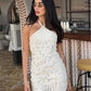 Embroided Halter Dress - Ivory