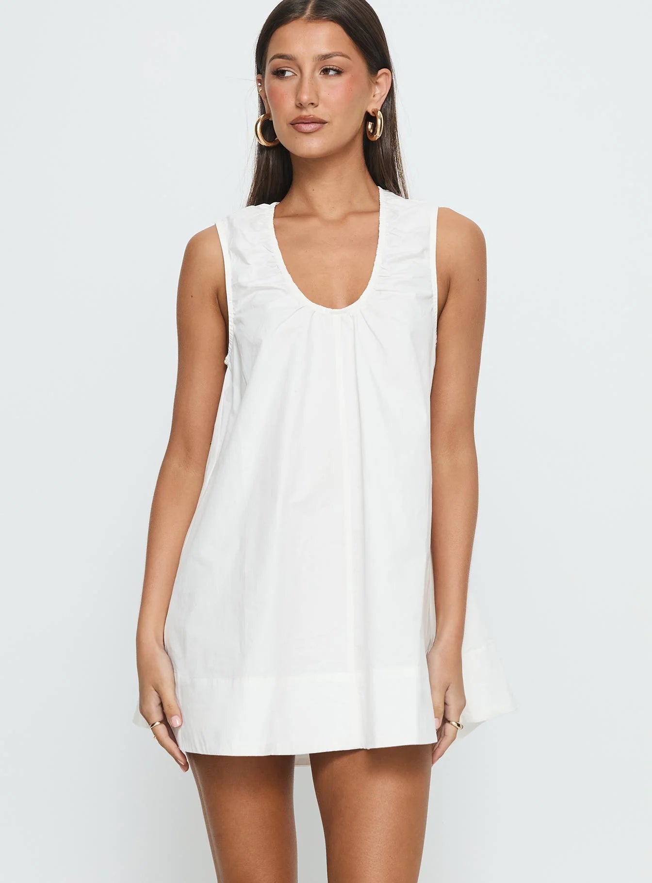 Eberta Ruched Babydoll Mini Dress
