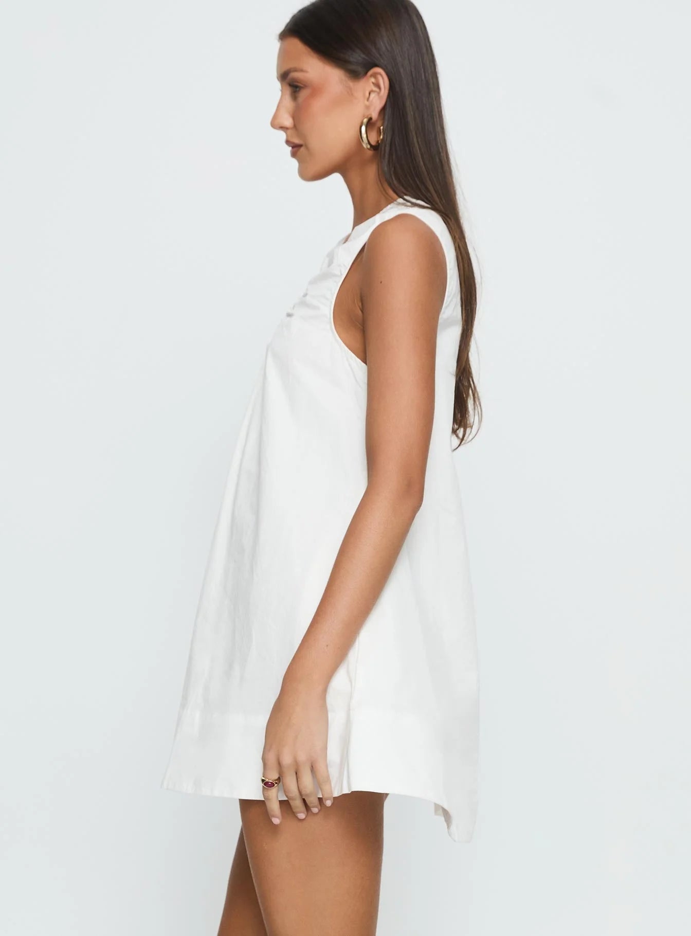 Eberta Ruched Babydoll Mini Dress