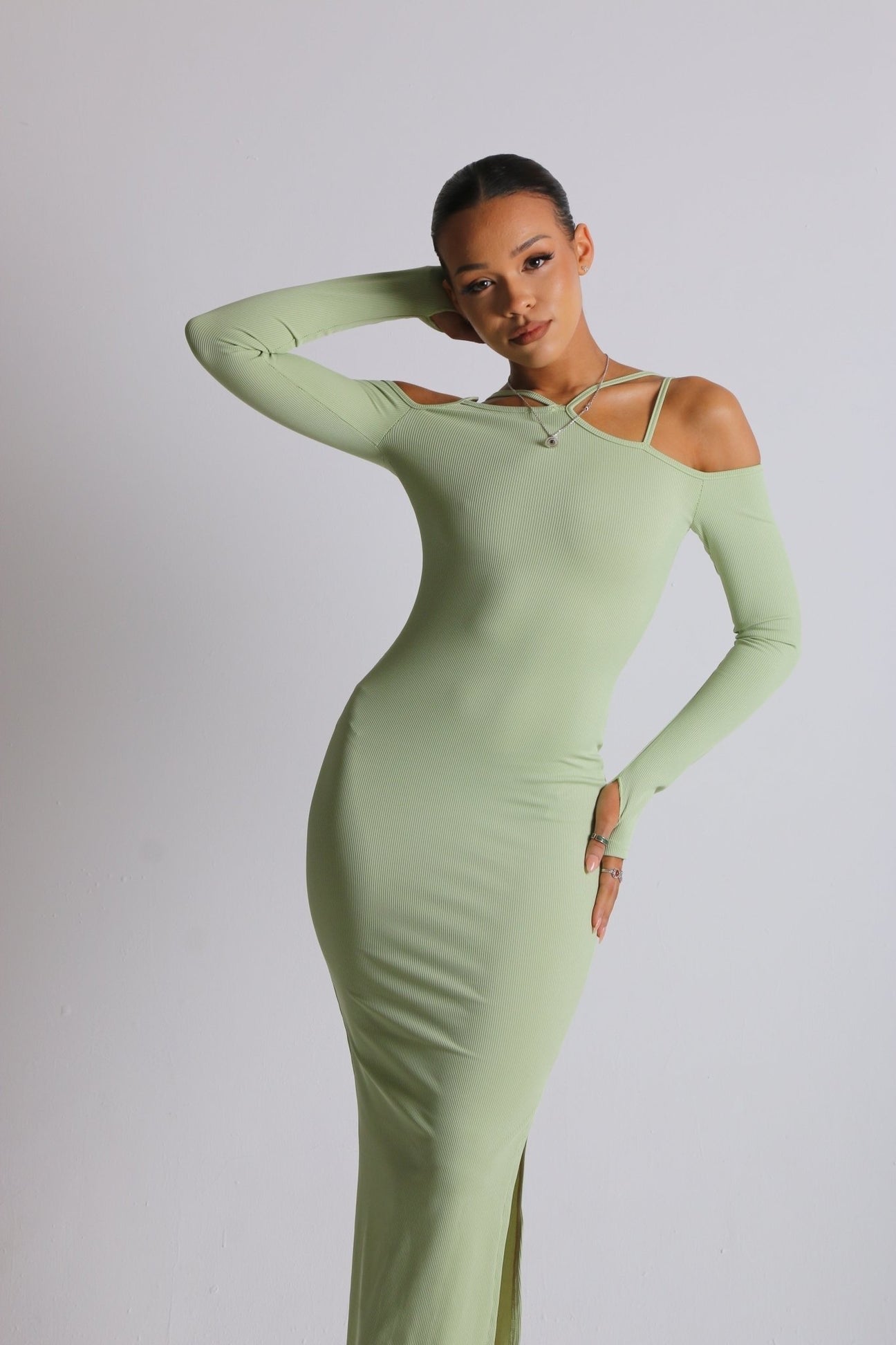 Blanche Allure lime maxi dress - FOR SALE