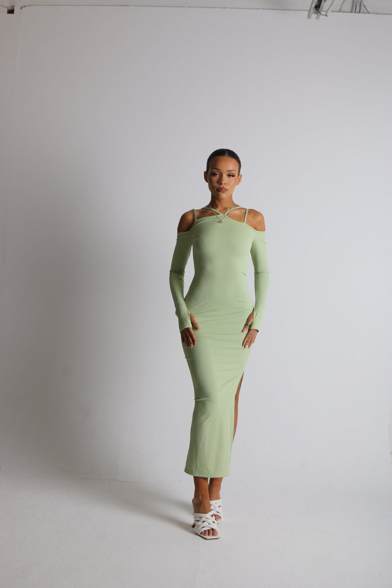 Blanche Allure lime maxi dress - FOR SALE